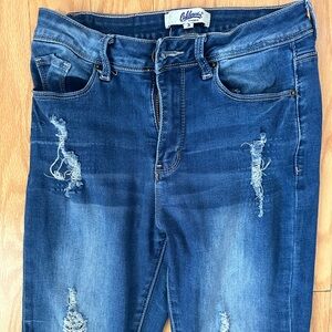 Ripped Blue Wash Jeans